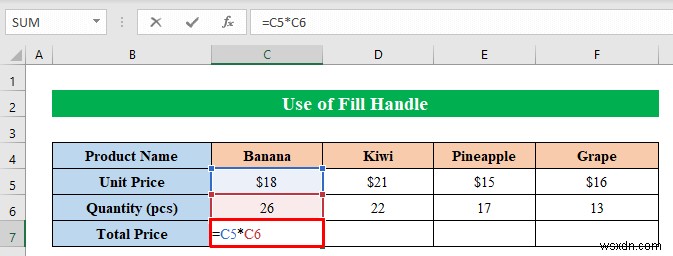 วิธีการคูณใน Excel (8 วิธีง่าย ๆ)