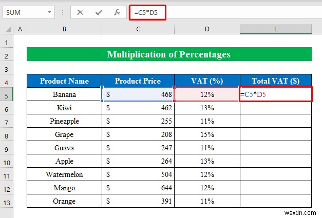 วิธีการคูณใน Excel (8 วิธีง่าย ๆ)