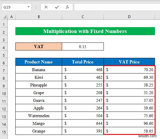 วิธีการคูณใน Excel (8 วิธีง่าย ๆ)