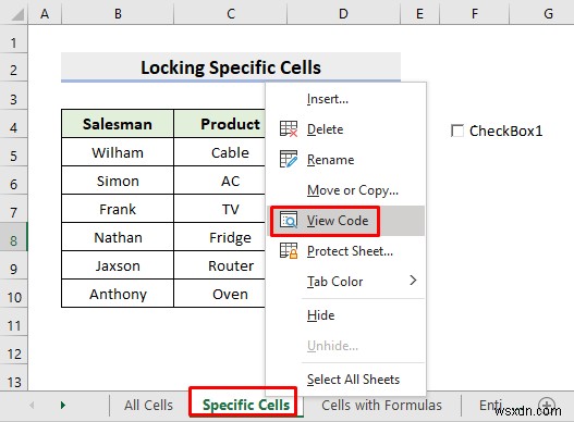 วิธีการล็อกและปลดล็อกเซลล์ใน Excel โดยใช้ VBA