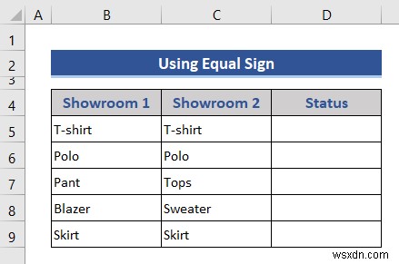 วิธีเปรียบเทียบสองคอลัมน์หรือรายการใน Excel (4 วิธีที่เหมาะสม)