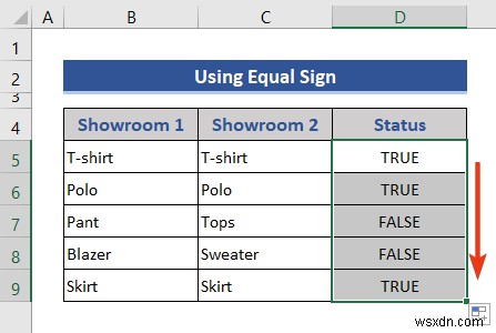 วิธีเปรียบเทียบสองคอลัมน์หรือรายการใน Excel (4 วิธีที่เหมาะสม)