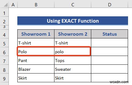 วิธีเปรียบเทียบสองคอลัมน์หรือรายการใน Excel (4 วิธีที่เหมาะสม)