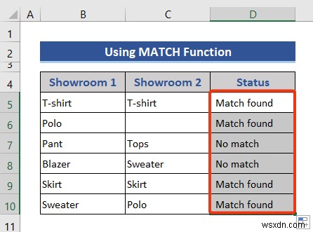 วิธีเปรียบเทียบสองคอลัมน์หรือรายการใน Excel (4 วิธีที่เหมาะสม)