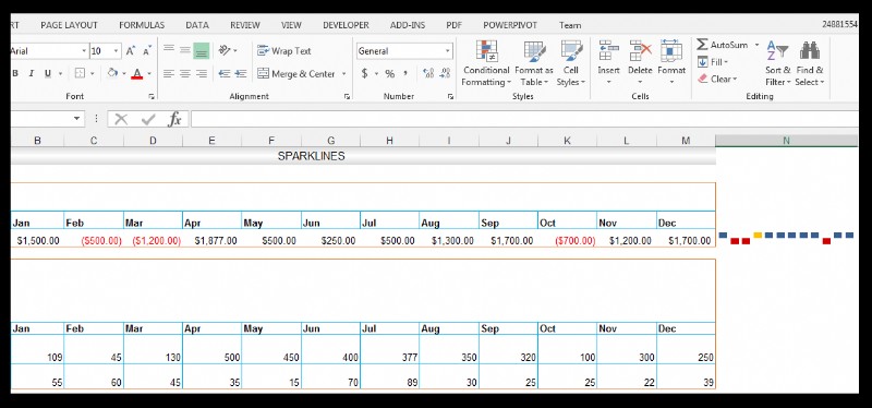 วิธีใช้เส้นแบบประกายไฟใน Excel [ด้วยตัวอย่างการทำฟาร์มหอยทาก]