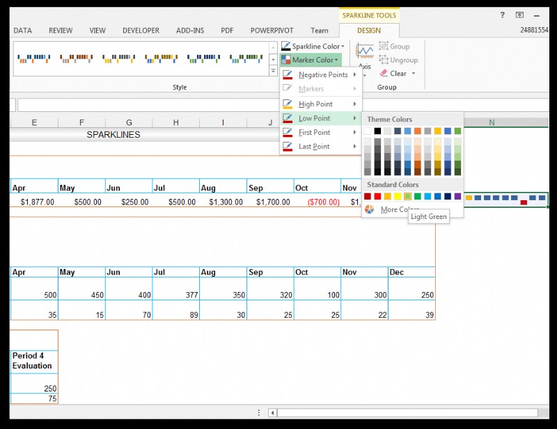 วิธีใช้เส้นแบบประกายไฟใน Excel [ด้วยตัวอย่างการทำฟาร์มหอยทาก]