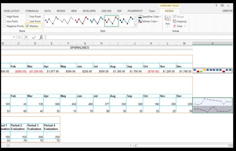 วิธีใช้เส้นแบบประกายไฟใน Excel [ด้วยตัวอย่างการทำฟาร์มหอยทาก]