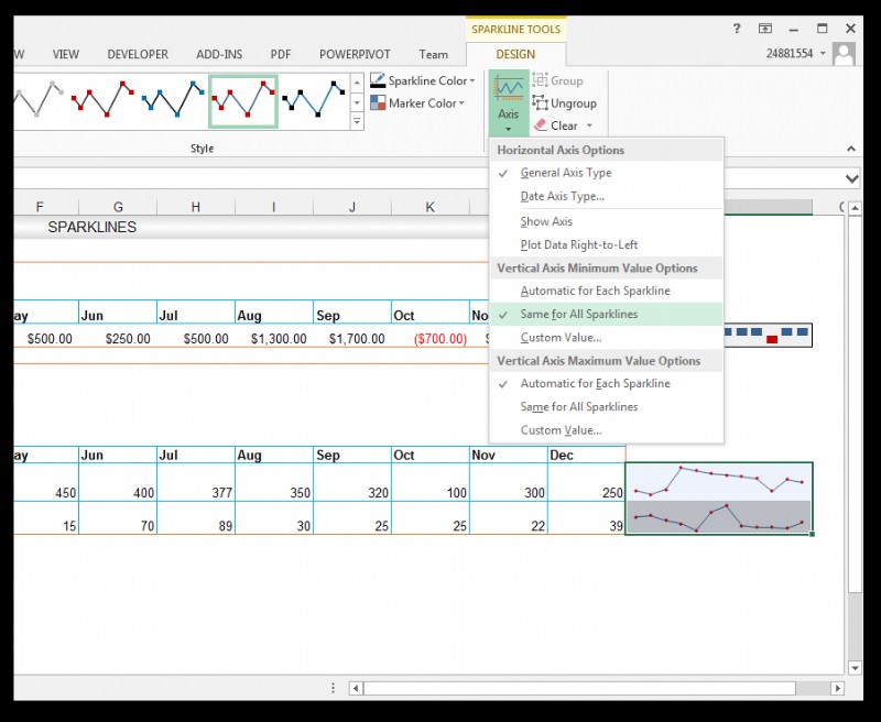 วิธีใช้เส้นแบบประกายไฟใน Excel [ด้วยตัวอย่างการทำฟาร์มหอยทาก]