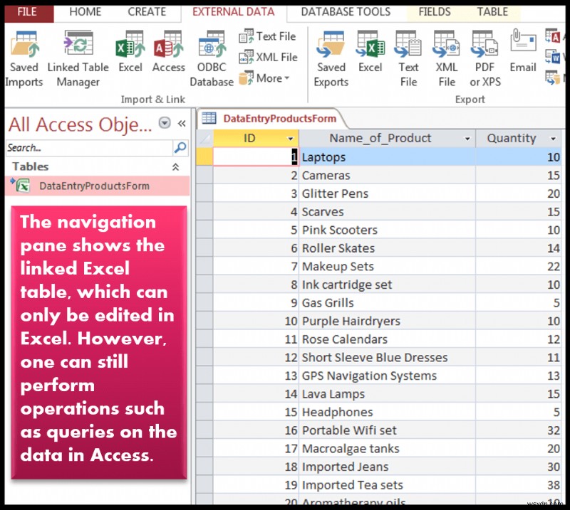 แลกเปลี่ยน (คัดลอก นำเข้า ส่งออก) ข้อมูลระหว่าง Excel และ Access