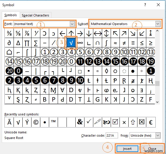 วิธีการแทรกสัญลักษณ์รากที่สองใน Excel (8 วิธีง่ายๆ)