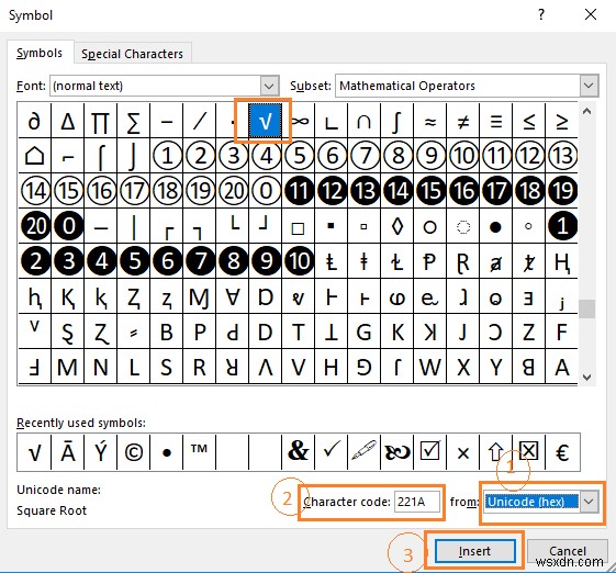 วิธีการแทรกสัญลักษณ์รากที่สองใน Excel (8 วิธีง่ายๆ)