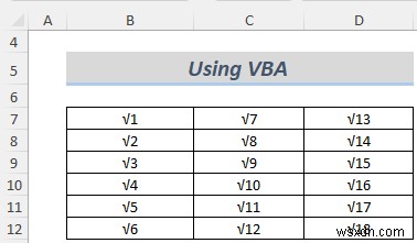 วิธีการแทรกสัญลักษณ์รากที่สองใน Excel (8 วิธีง่ายๆ)