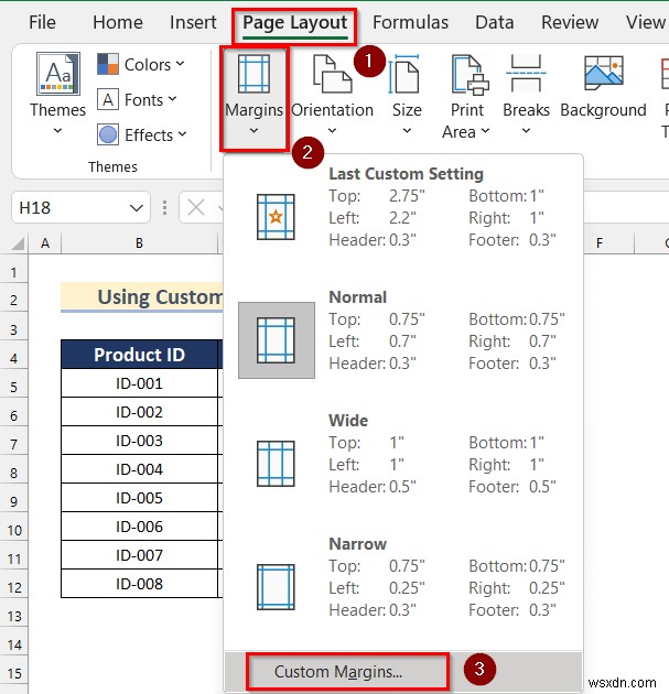 ดำเนินการคำสั่งเพื่อจัดเวิร์กชีตที่เลือกไว้กึ่งกลางใน Excel