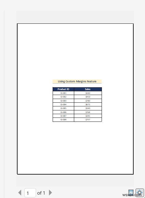 ดำเนินการคำสั่งเพื่อจัดเวิร์กชีตที่เลือกไว้กึ่งกลางใน Excel