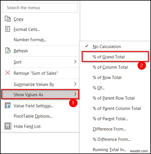 สร้างรายงานที่แสดงยอดขายรายไตรมาสตามเขตใน Excel