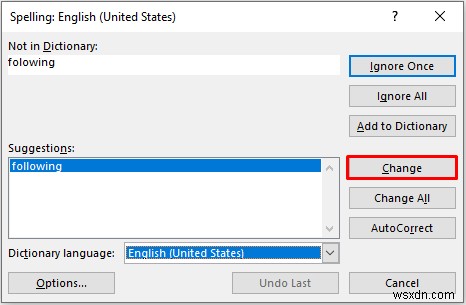 วิธีการตรวจสอบการสะกดในแผ่นงานที่ใช้งานอยู่ใน Excel