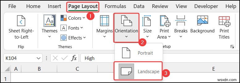 วิธีการเปลี่ยนการวางแนวของแผ่นงานเป็นแนวนอนใน Excel