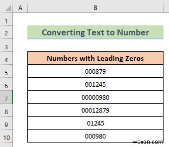 วิธีการลบศูนย์นำหน้าใน Excel (8 วิธีง่ายๆ)