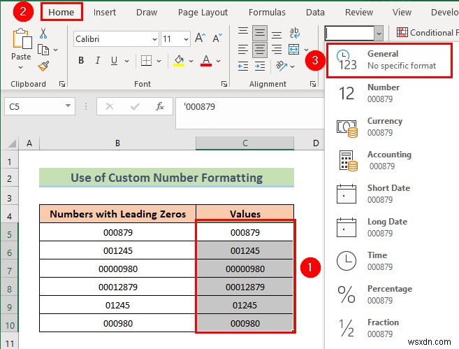 วิธีการลบศูนย์นำหน้าใน Excel (8 วิธีง่ายๆ)