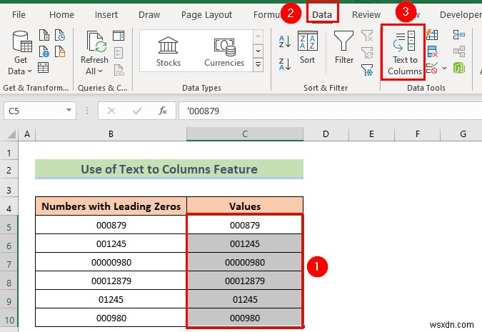 วิธีการลบศูนย์นำหน้าใน Excel (8 วิธีง่ายๆ)