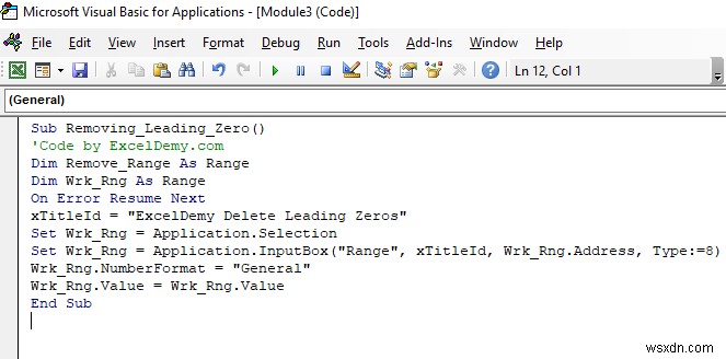 วิธีการลบศูนย์นำหน้าใน Excel (8 วิธีง่ายๆ)