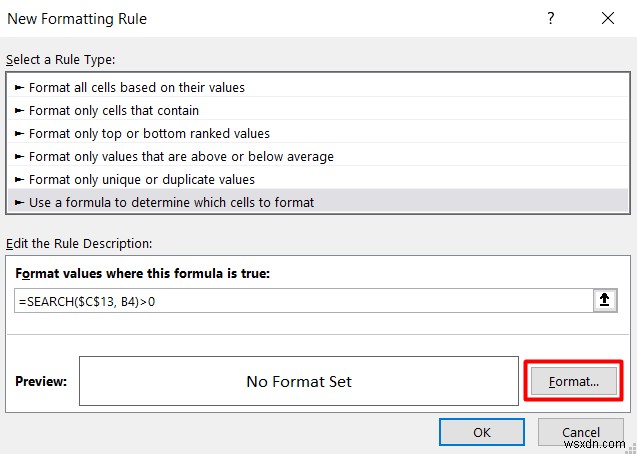 ใช้การจัดรูปแบบตามเงื่อนไขโดยยึดตามเซลล์ข้อความอื่นใน Excel