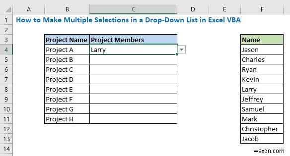 รายการแบบเลื่อนลงขึ้นอยู่กับหลายรายการ Excel VBA (3 วิธี)