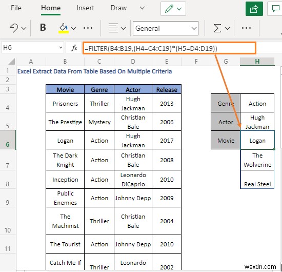 วิธีการดึงข้อมูลจากตารางตามเกณฑ์หลายเกณฑ์ใน Excel