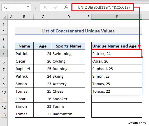 สร้างรายการที่ไม่ซ้ำใน Excel ตามเกณฑ์ (9 วิธี)