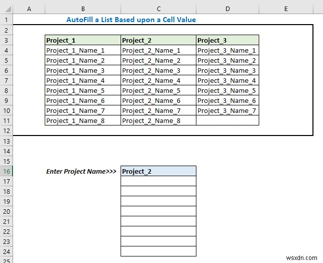 วิธีการเติมรายการตามค่าของเซลล์ใน Excel (6 วิธี)