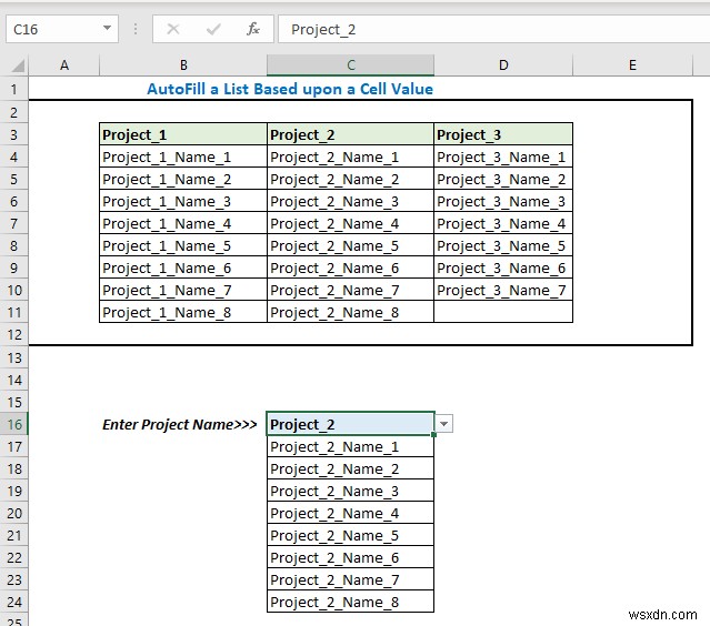 วิธีการเติมรายการตามค่าของเซลล์ใน Excel (6 วิธี)