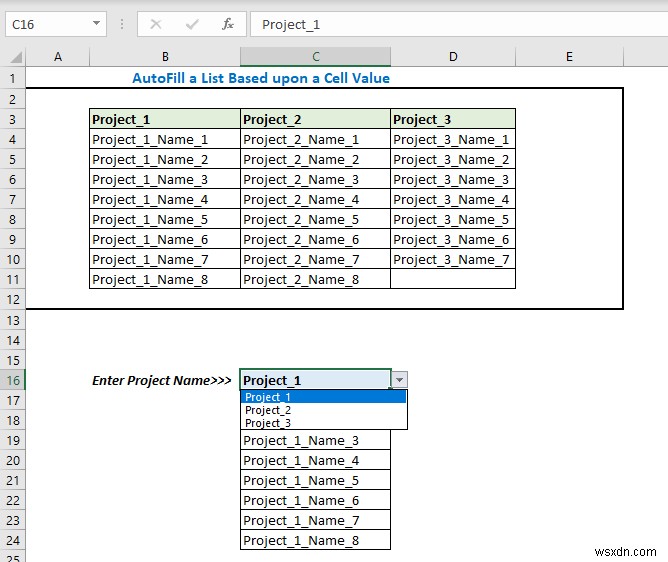 วิธีการเติมรายการตามค่าของเซลล์ใน Excel (6 วิธี)