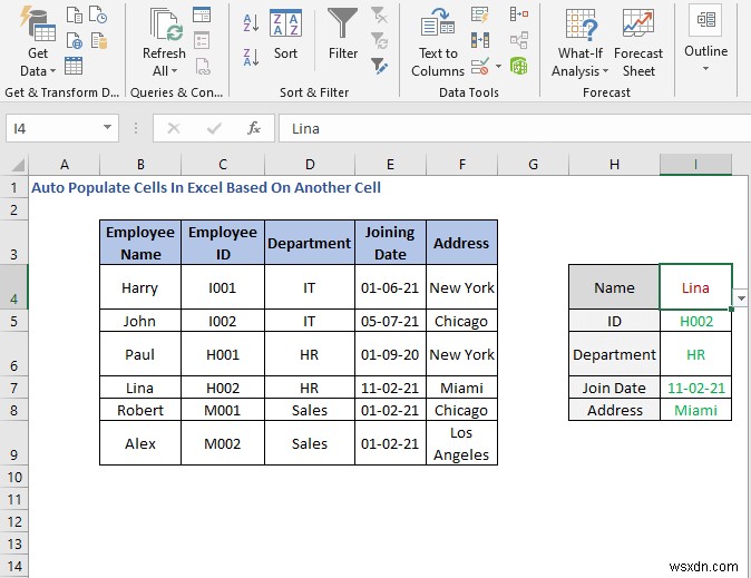 วิธีการเติมเซลล์อัตโนมัติใน Excel ตามเซลล์อื่น