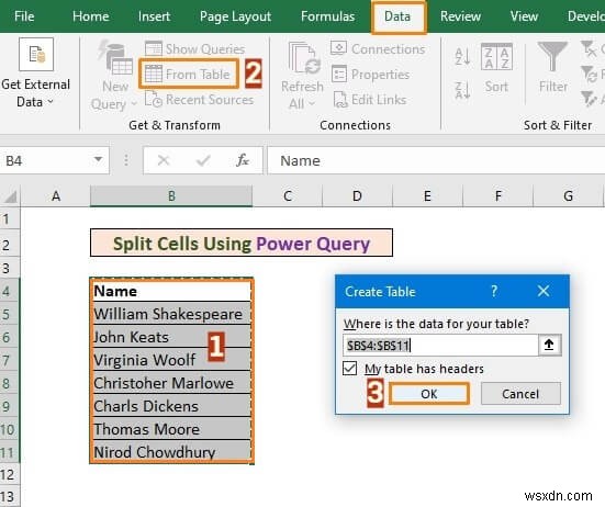 วิธีแยกเซลล์หนึ่งเซลล์ออกเป็นสองเซลล์ใน Excel (5 วิธีที่มีประโยชน์)