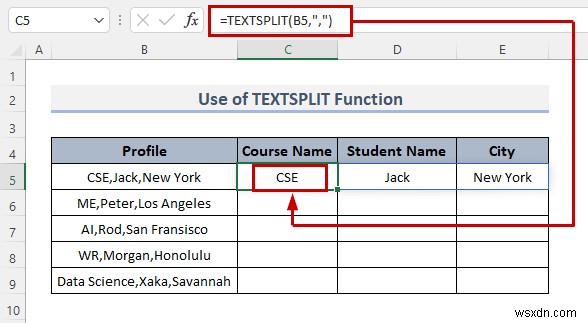 วิธีแยกเซลล์ด้วยตัวคั่นโดยใช้สูตรใน Excel (8 วิธี)