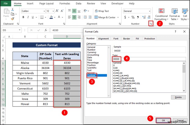 วิธีการแปลงตัวเลขเป็นข้อความที่มีเลขศูนย์นำหน้าใน Excel