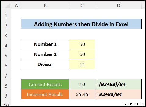 สูตรการแบ่งใน Excel สำหรับหลายเซลล์ (5 ตัวอย่างที่เหมาะสม)