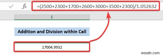 สูตรการแบ่งใน Excel สำหรับหลายเซลล์ (5 ตัวอย่างที่เหมาะสม)