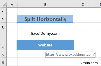 วิธีแยกเซลล์เดียวออกเป็นครึ่งใน Excel