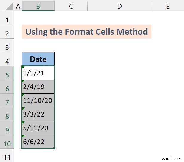 วิธีการแปลงรูปแบบทั่วไปเป็นวันที่ใน Excel (7 วิธี)