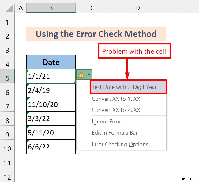 วิธีการแปลงรูปแบบทั่วไปเป็นวันที่ใน Excel (7 วิธี)