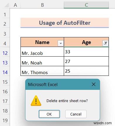 ลบแถวถ้าเซลล์มีค่าเฉพาะใน Excel (วิธี 3 วิธี)