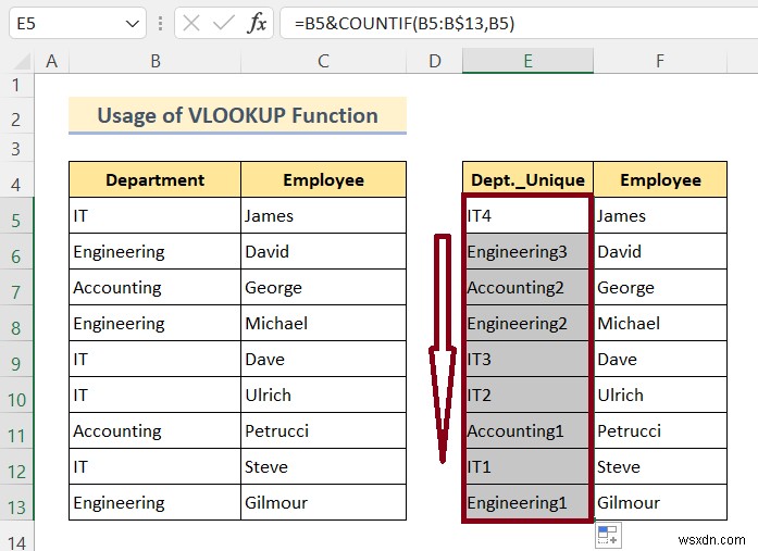 วิธีการ VLOOKUP และส่งกลับค่าหลายค่าใน Excel (8 วิธี)