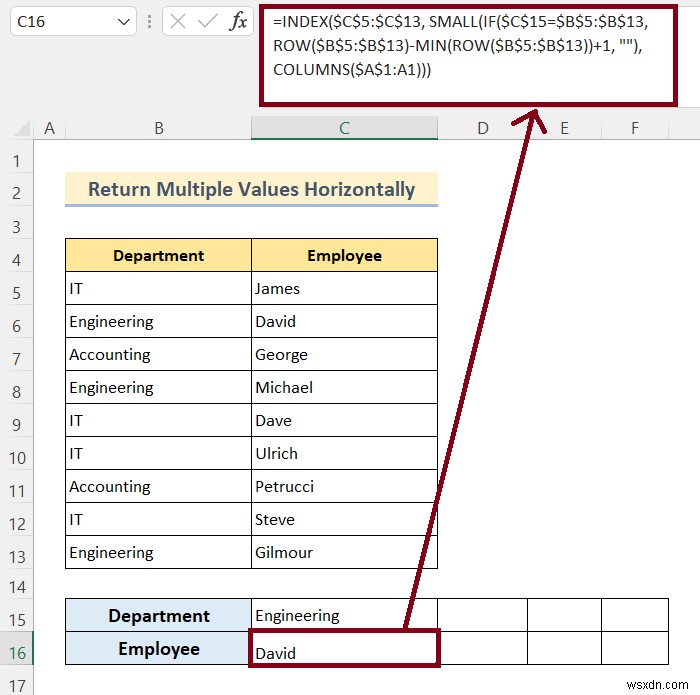 วิธีการ VLOOKUP และส่งกลับค่าหลายค่าใน Excel (8 วิธี)