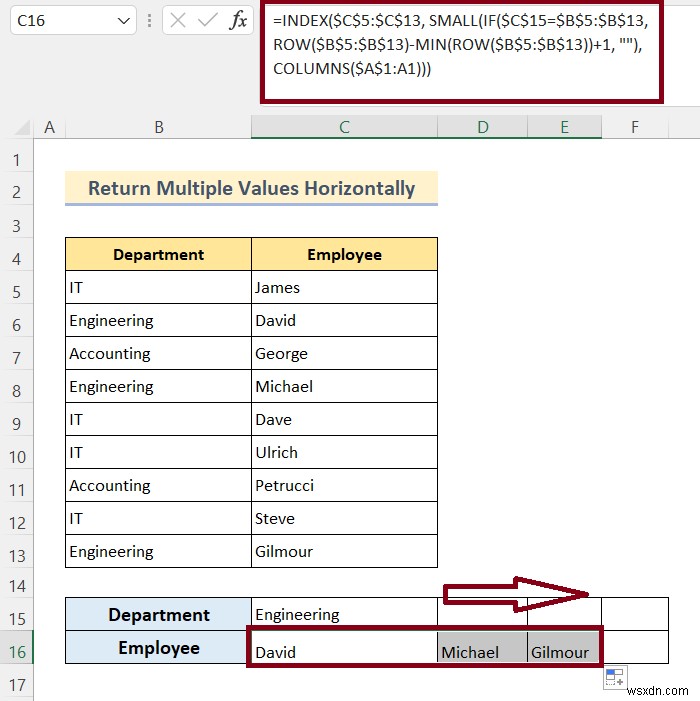 วิธีการ VLOOKUP และส่งกลับค่าหลายค่าใน Excel (8 วิธี)