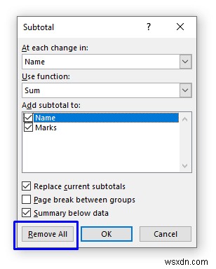 วิธีการแทรกผลรวมย่อยใน Excel