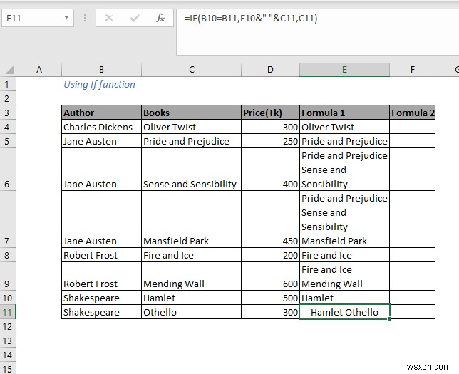 วิธีการรวมแถวใน Excel ตามเกณฑ์ (วิธีที่ง่ายที่สุด)