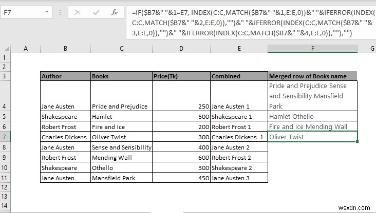 วิธีการรวมแถวใน Excel ตามเกณฑ์ (วิธีที่ง่ายที่สุด)