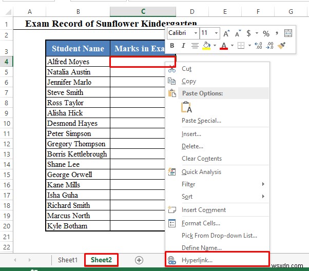 วิธีการเพิ่มไฮเปอร์ลิงก์ไปยังชีตอื่นใน Excel (2 วิธีง่ายๆ)