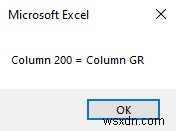 VBA เพื่อแปลงหมายเลขคอลัมน์เป็นตัวอักษรใน Excel (3 วิธี)